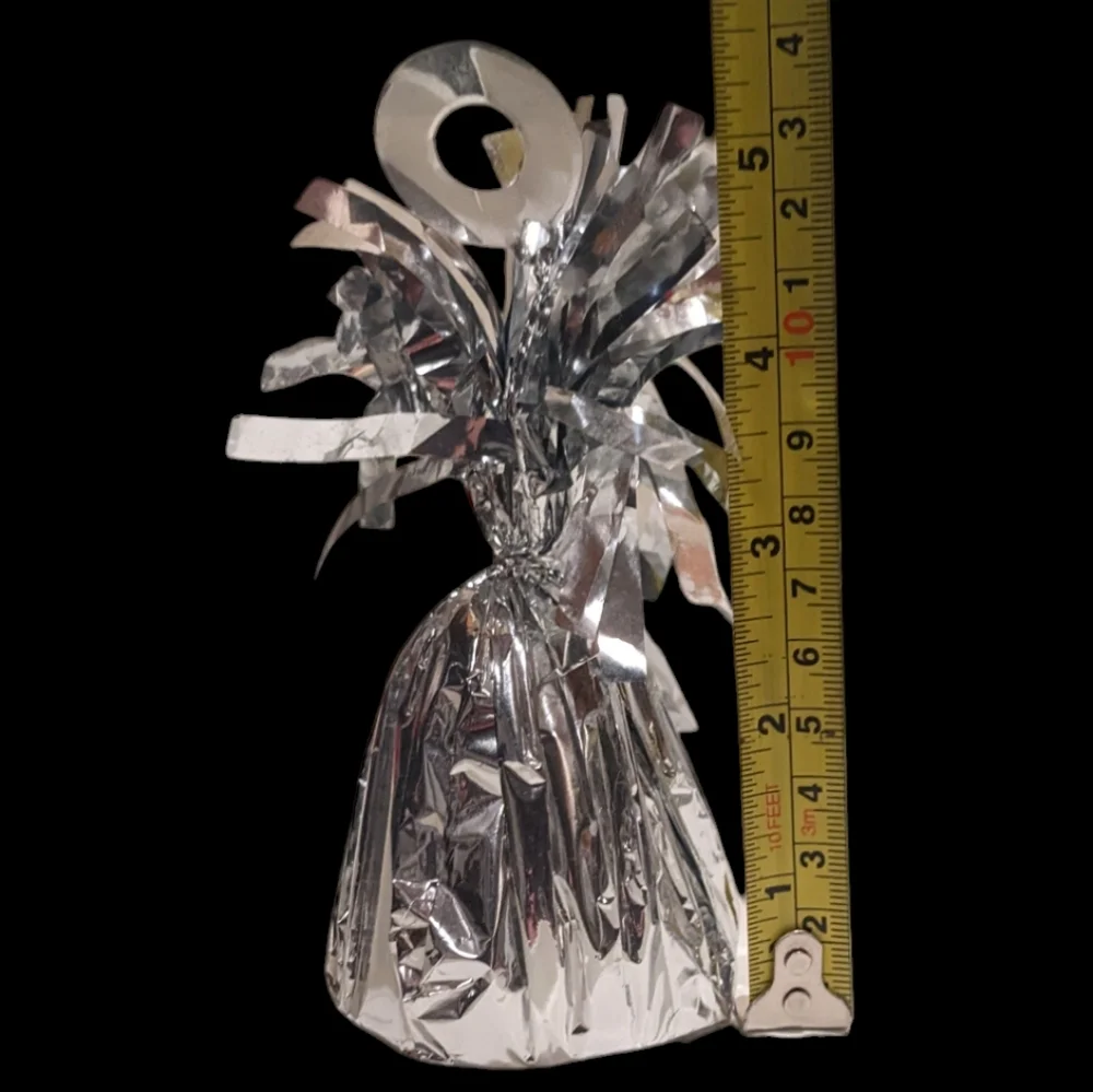 Amscan Silver Mylar Wrapped Balloon Weights Set of 7